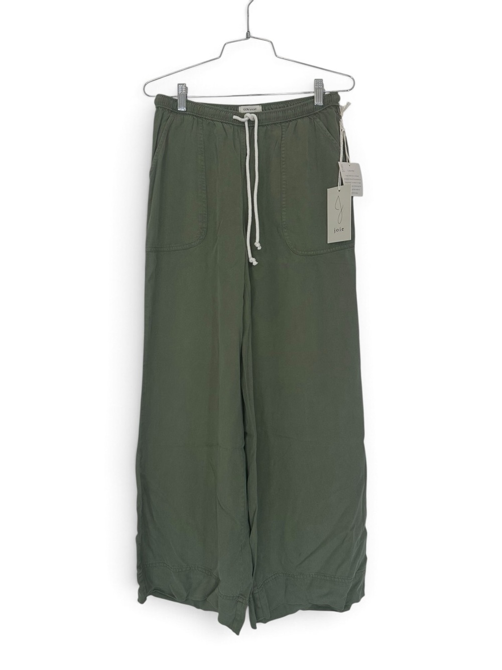 NWT Joie Olive Green Lyocell Wide Leg Drawstring Pants Small